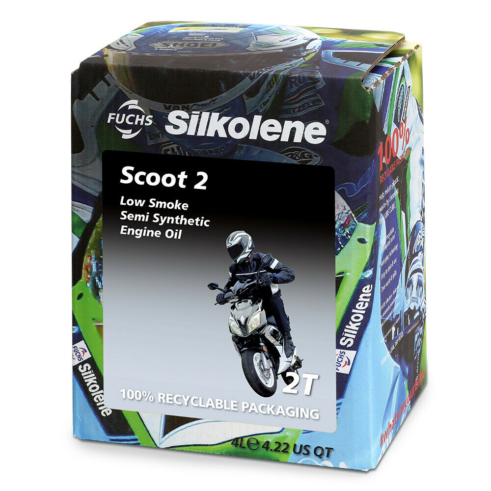 Olio motore 2T semi-sintetico - SCOOT 2 - Cubo 4L (x4)