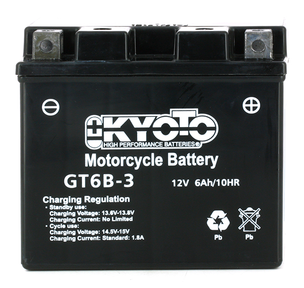 Batteria KT6B-3-FA - AGM - Senza manutenzione - Pronta all'uso (YT6B-3)