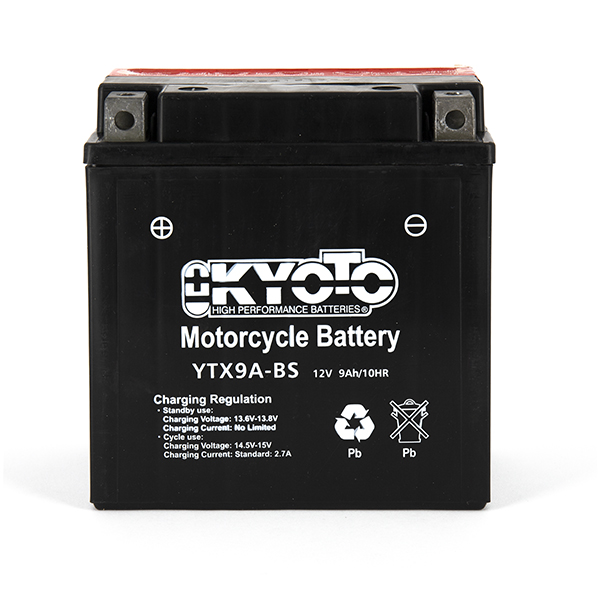 Batteria KTX9A-BS - AGM - Senza manutenzione - Fornita con kit acido (YTX9A)