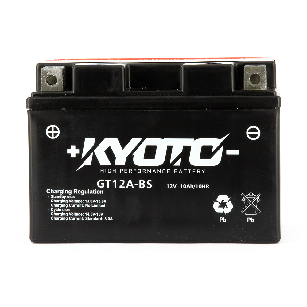 Batteria KT12A-BS - AGM - Senza manutenzione - Fornita con pack acido (YT12A)