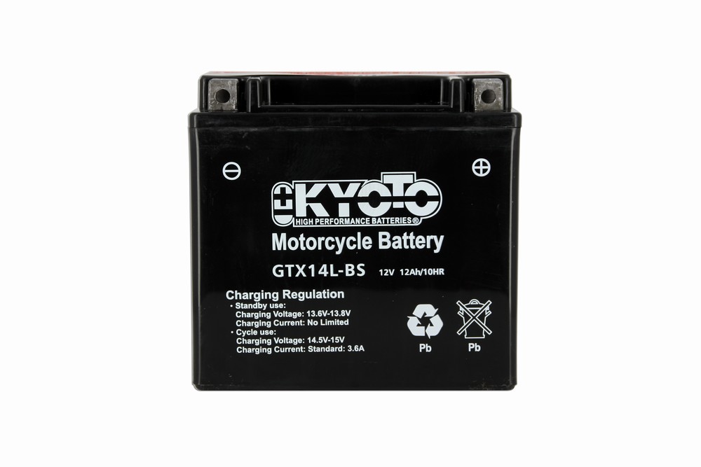 Batteria KTX14L-BS - AGM - Senza manutenzione - Fornita con pack acido (YTX14L)