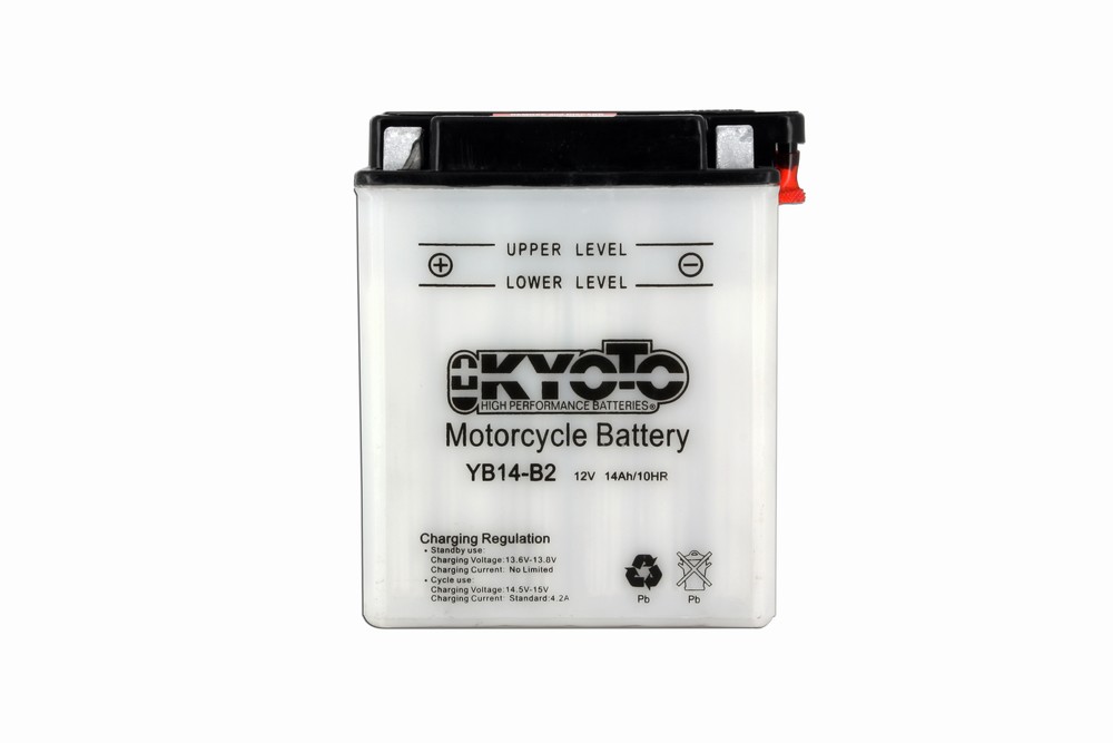 Batteria KB14-B2 - Convenzionale - Con manutenzione - Fornita con pack acido (YB14-B2)