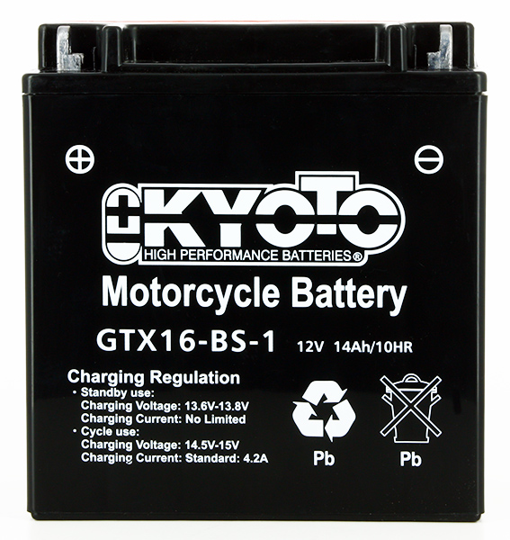 Batteria KTX16-BS-1 - AGM - Senza manutenzione - Fornita con kit acido (YTX16)