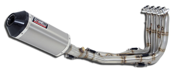 Scarico BMW F 800 GS 2009/2010 Linea Completa Silenziatore Titanio e Terminale Carbonio