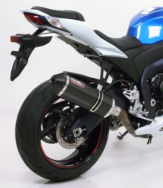 Scarico GSX-R 1000 2012 Linea Completa Ipersport Silenziatore Carbonio + Terminale Carbonio Omologato CAP.9