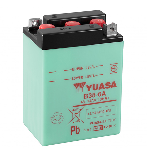 Batteria B38-6A - Convenzionale - Con manutenzione - Fornita senza acido