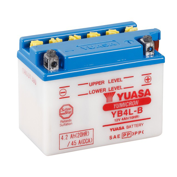 Batteria YB4L-B - Convenzionale - Con manutenzione - Fornita con kit acido