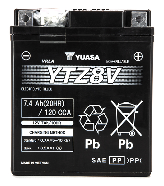 Batteria YTZ8V - AGM - Senza manutenzione - Pronta all'uso