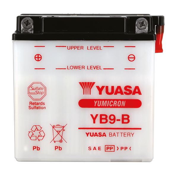 Batteria YB9-B - Convenzionale - Con manutenzione - Fornita con pack acido