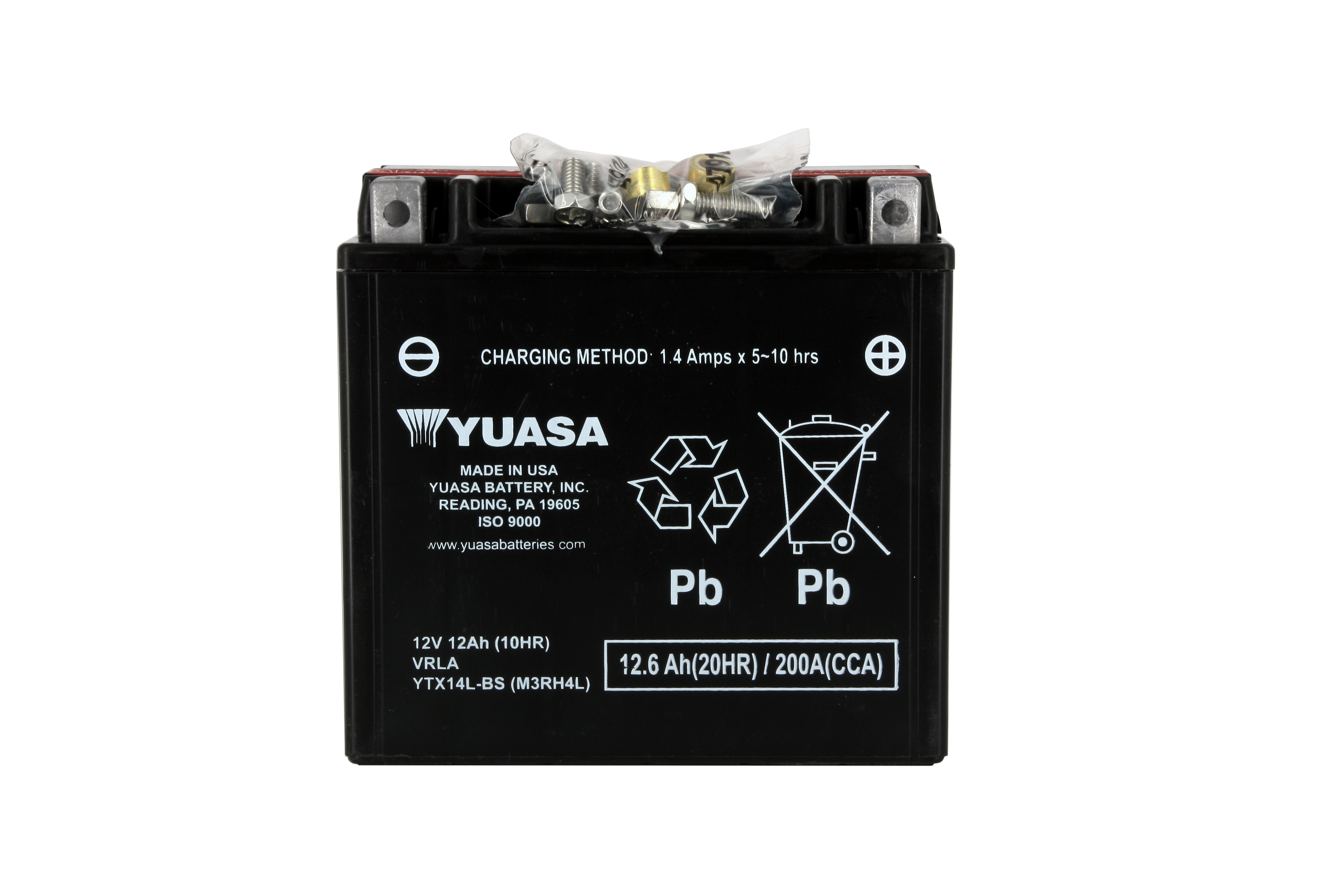 Batteria YTX14L-BS - AGM - Senza manutenzione - Fornita con pack acido
