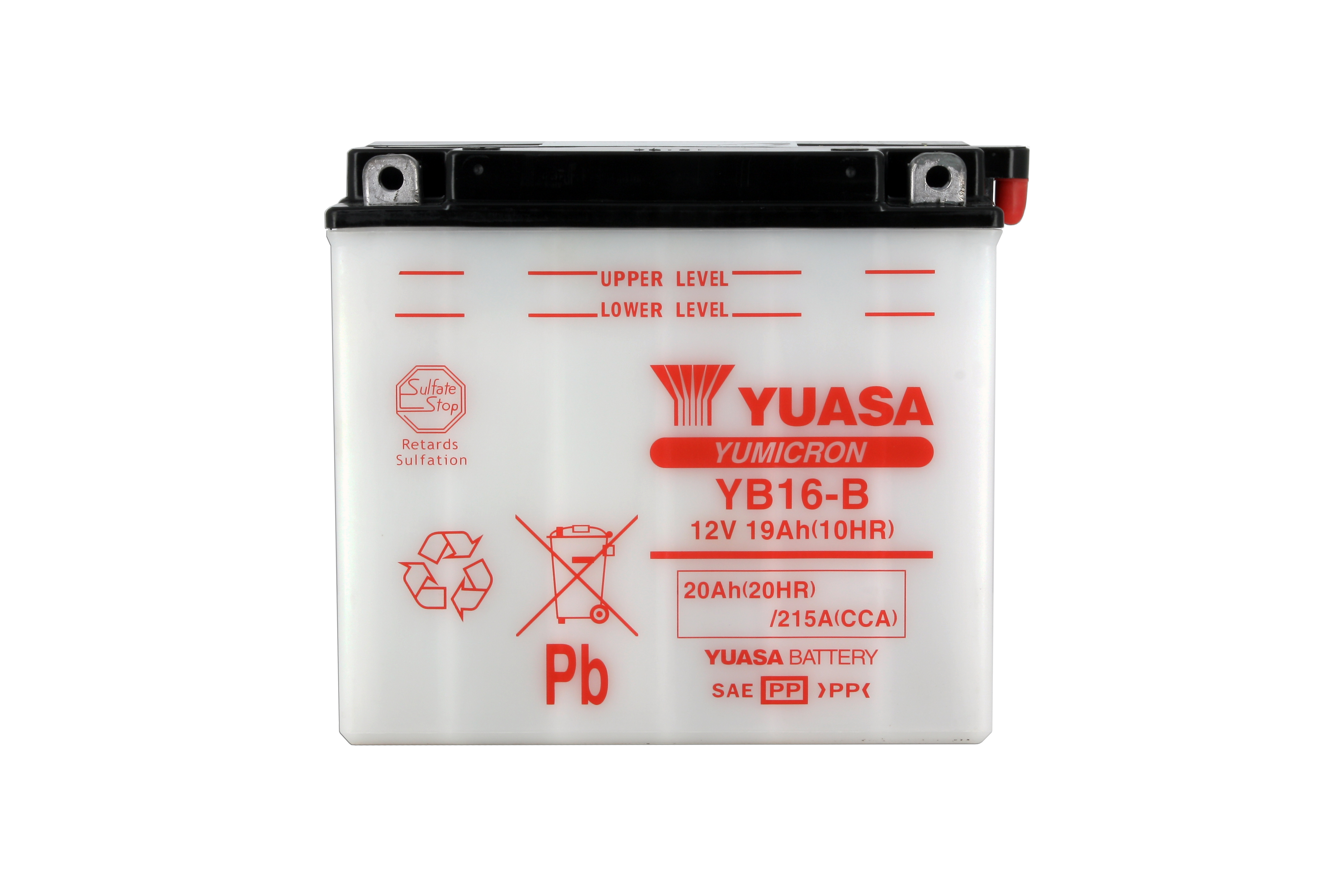 Batteria YB16-B - Convenzionale - Con manutenzione - Fornita senza acido