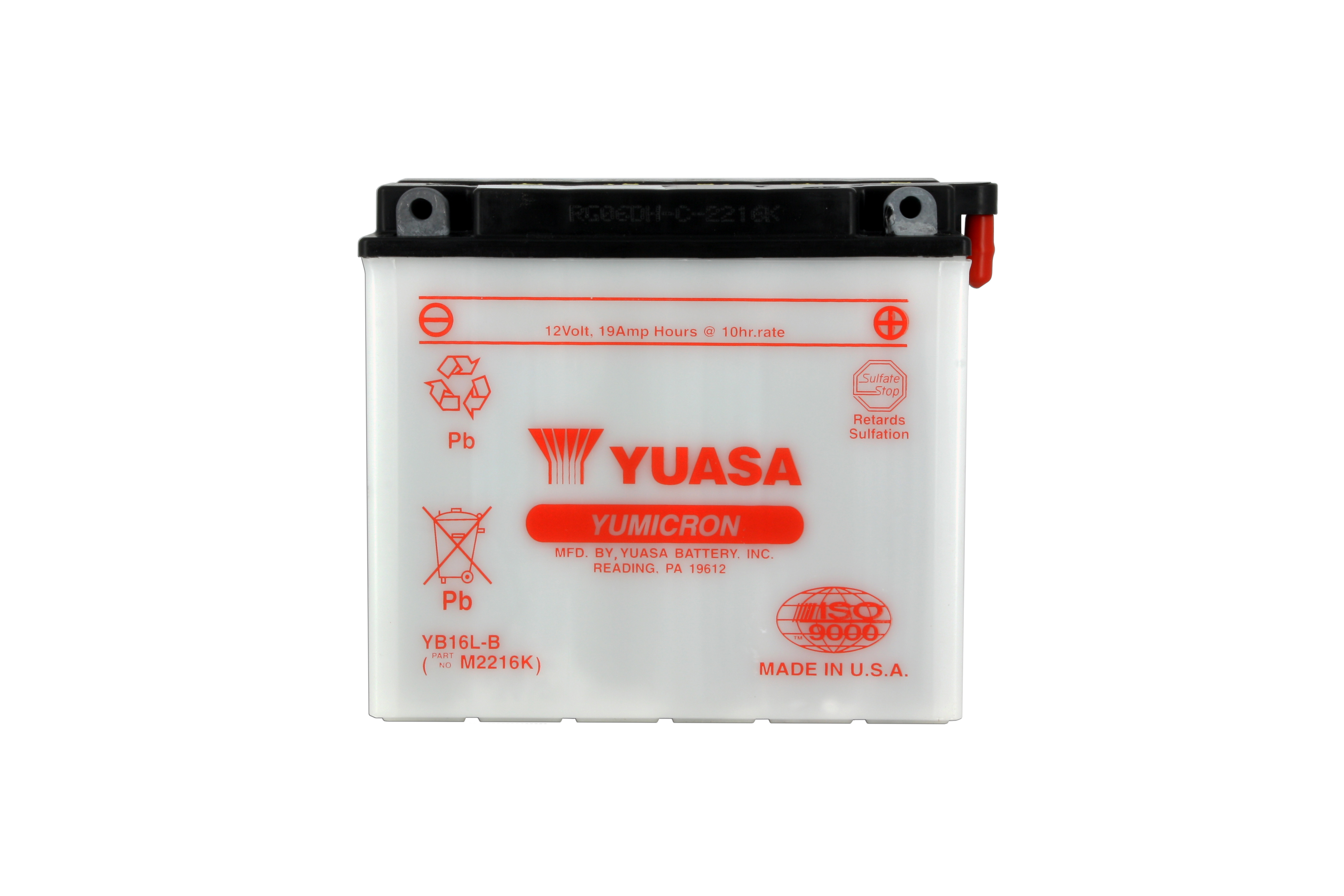 Batteria YB16L-B - Convenzionale - Con manutenzione - Fornita senza acido