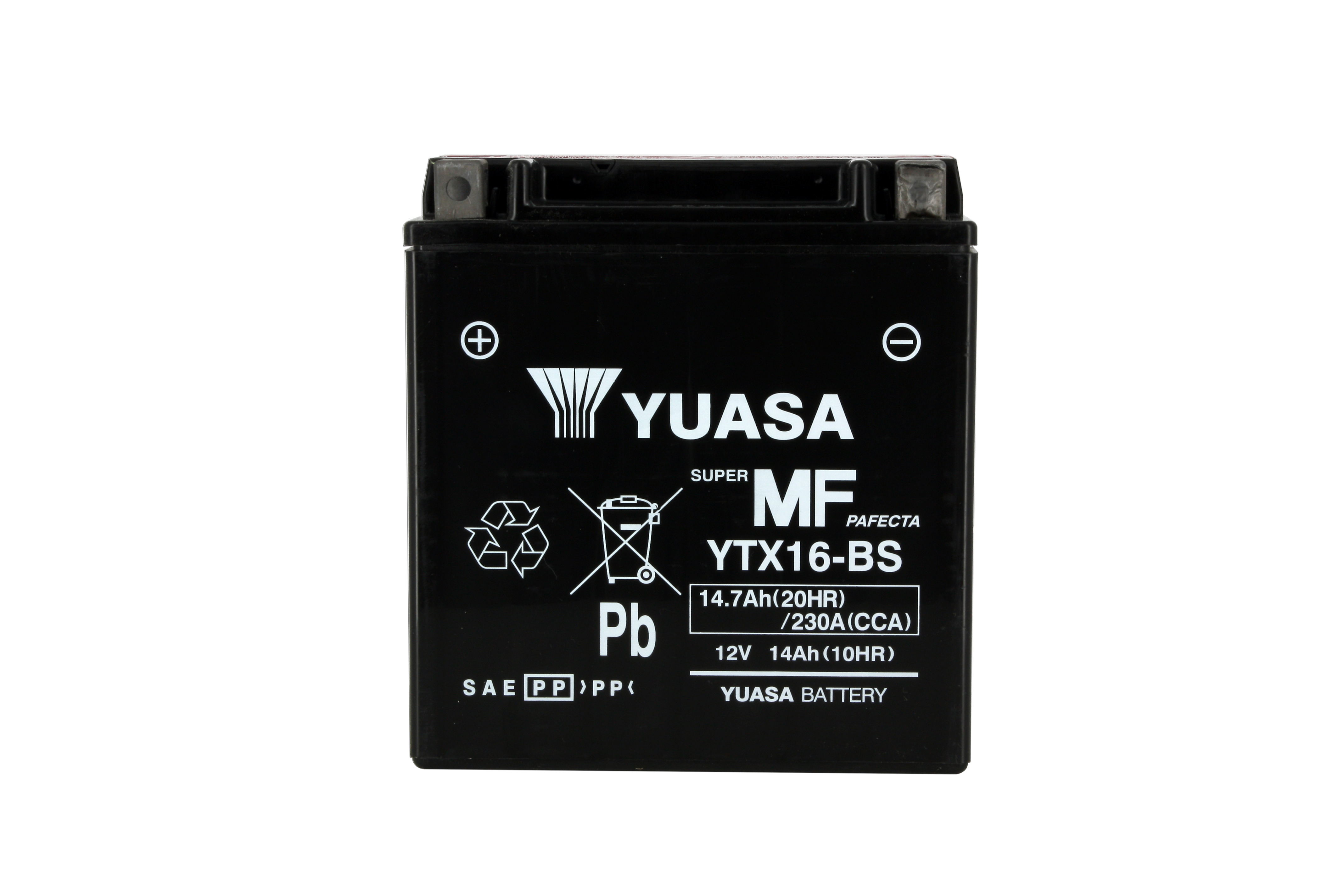 Batteria YTX16-BS - AGM - Senza manutenzione - Fornita con pack acido