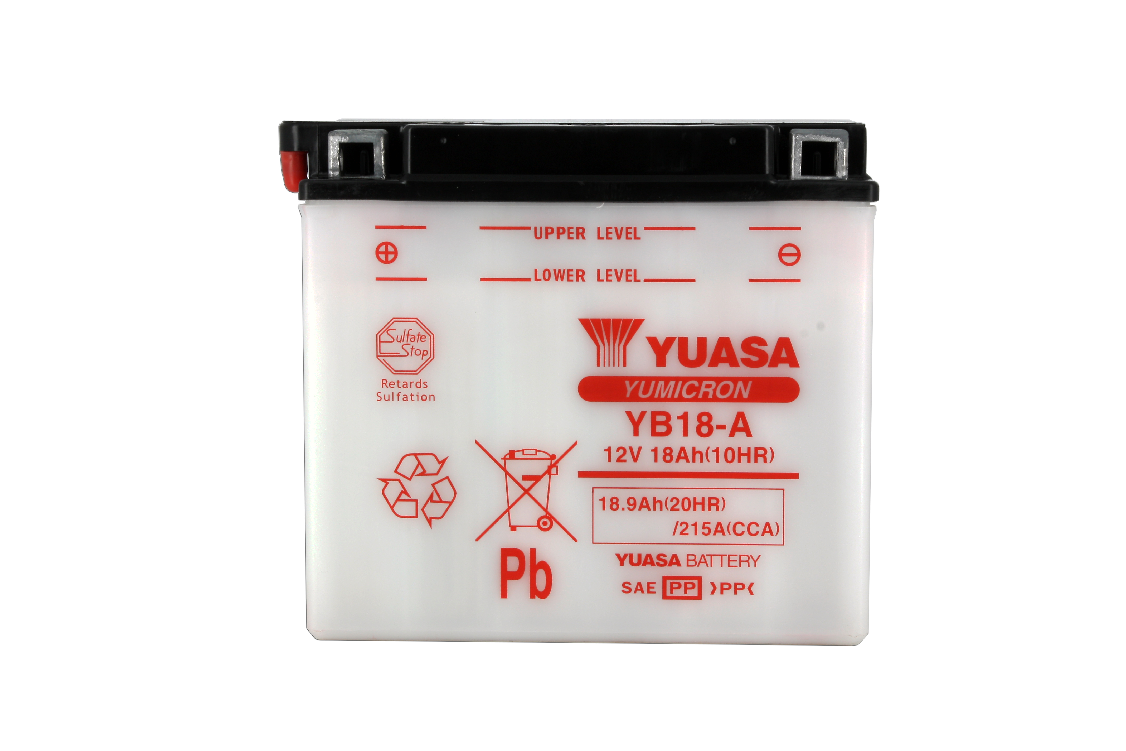 Batteria YB18-A - Convenzionale - Con manutenzione - Fornita senza acido