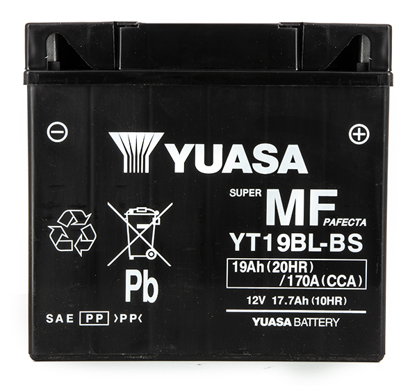 Batteria YT19BL-BS - AGM - Senza manutenzione - Fornita con pack acido
