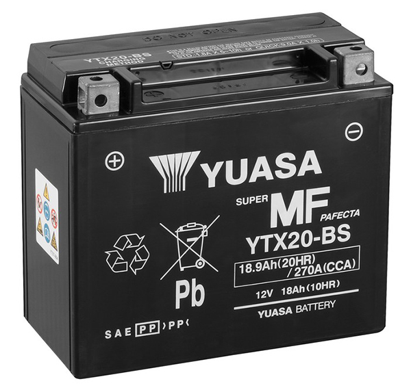 Batteria YTX20-BS - AGM - Senza manutenzione - Fornita con pack acido