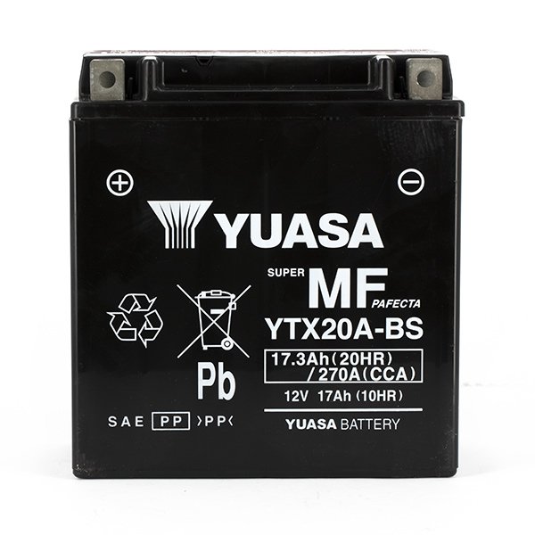 Batteria YTX20A-BS - AGM - Senza manutenzione - Fornita con kit acido