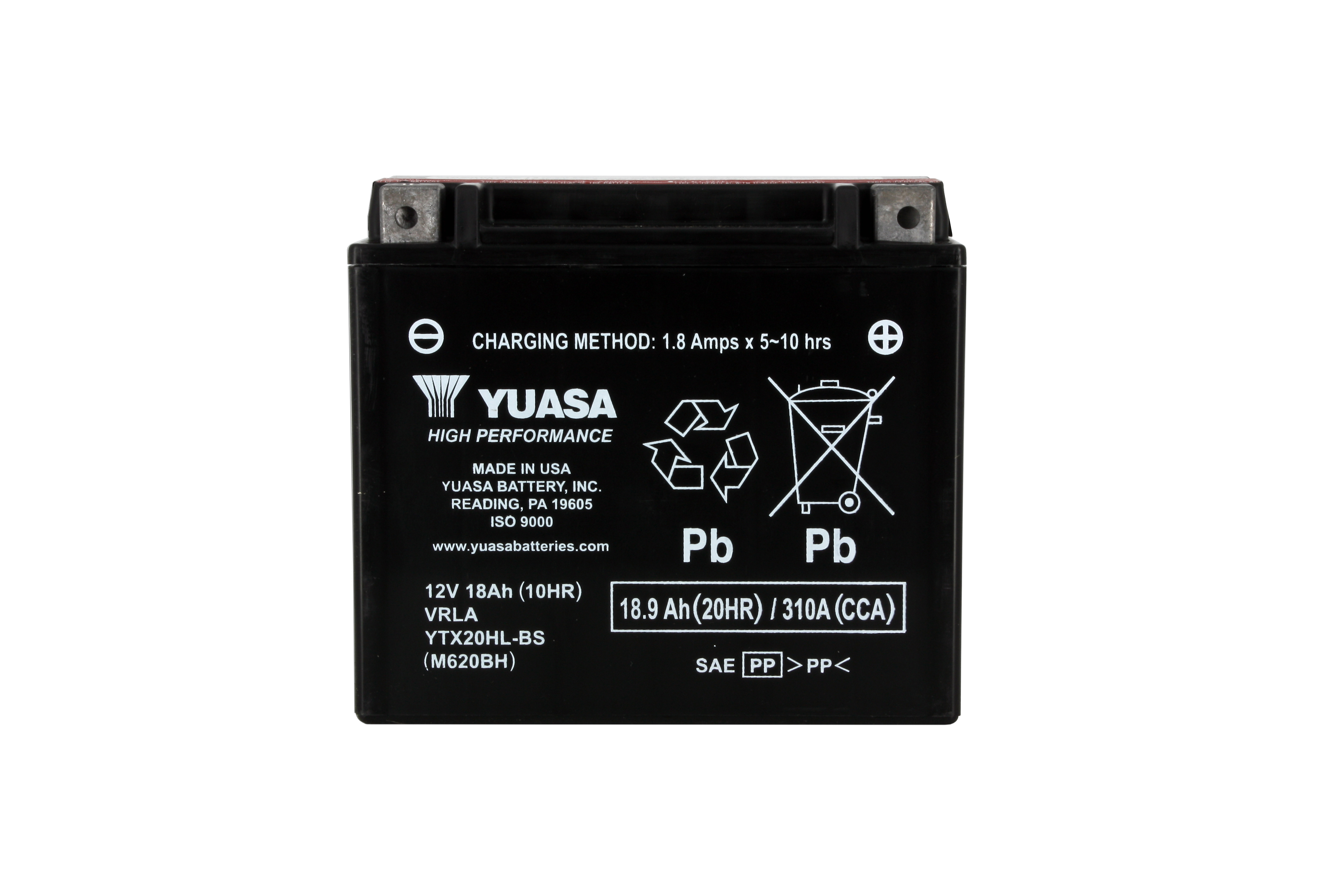 Batteria YTX20HL-BS - AGM - Senza manutenzione - Fornita con pack acido