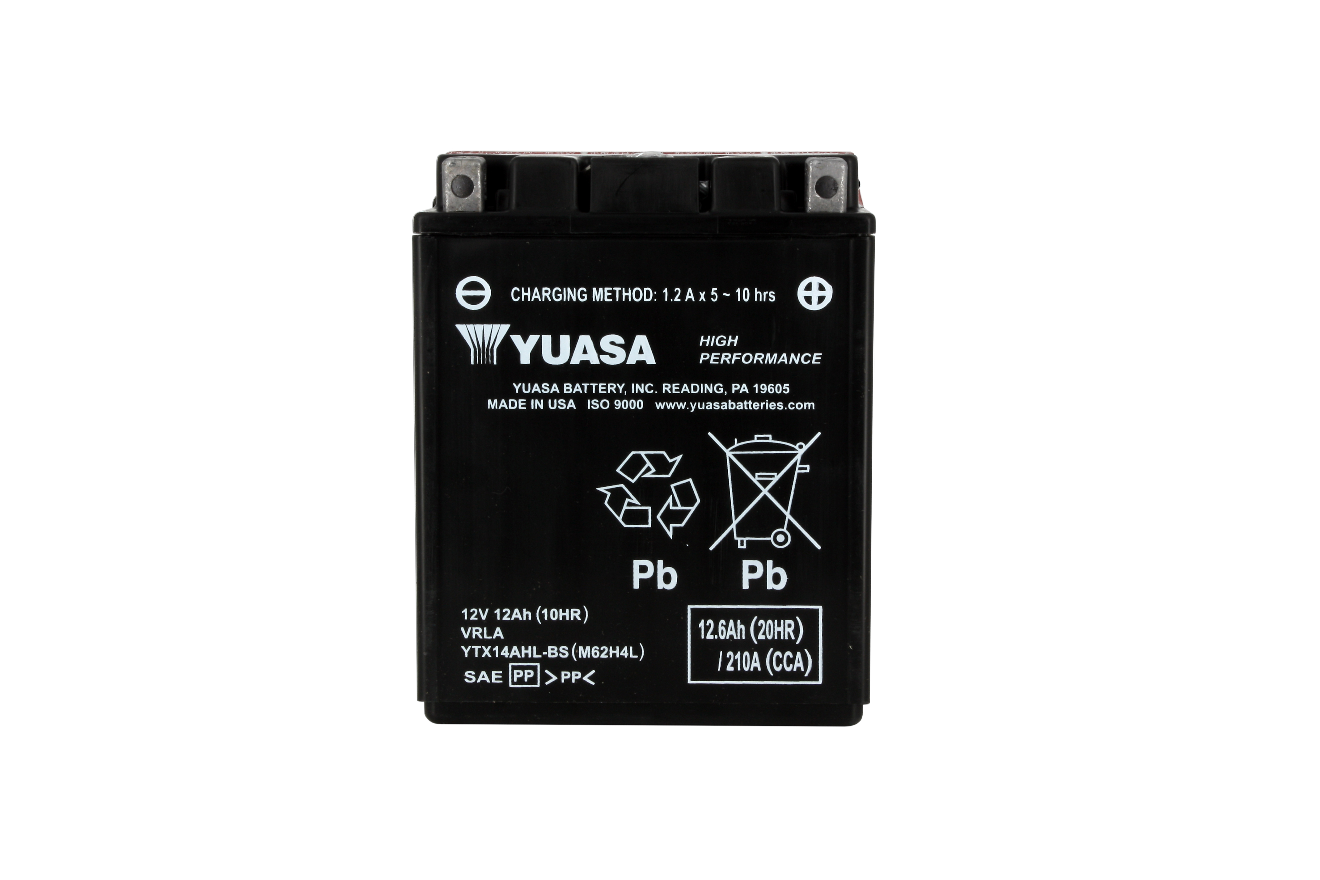 Batteria YTX14AHL-BS - AGM - Senza manutenzione - Fornita con pack acido