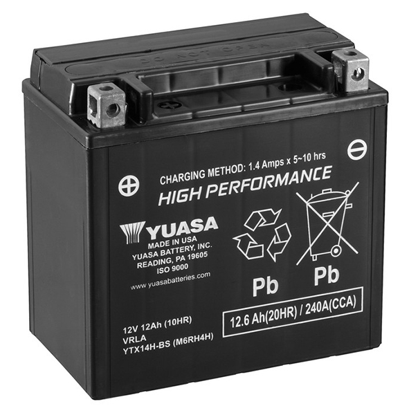 Batteria YTX14H-BS - AGM - Senza manutenzione - Fornita con kit acido