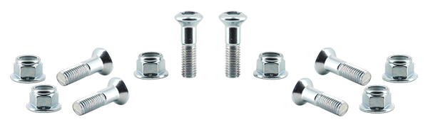 Kit Viteria Corona Ø8mm (6 Viti Testa Conica + 6 Dadi Frenati) / Lunghezza: 26mm
