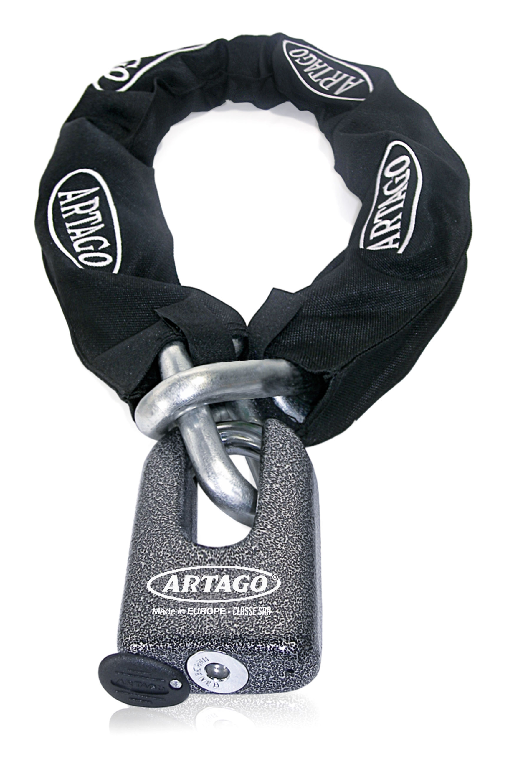 Antifurto mini U + catena diam. 15mm/120cm omologati SRA
