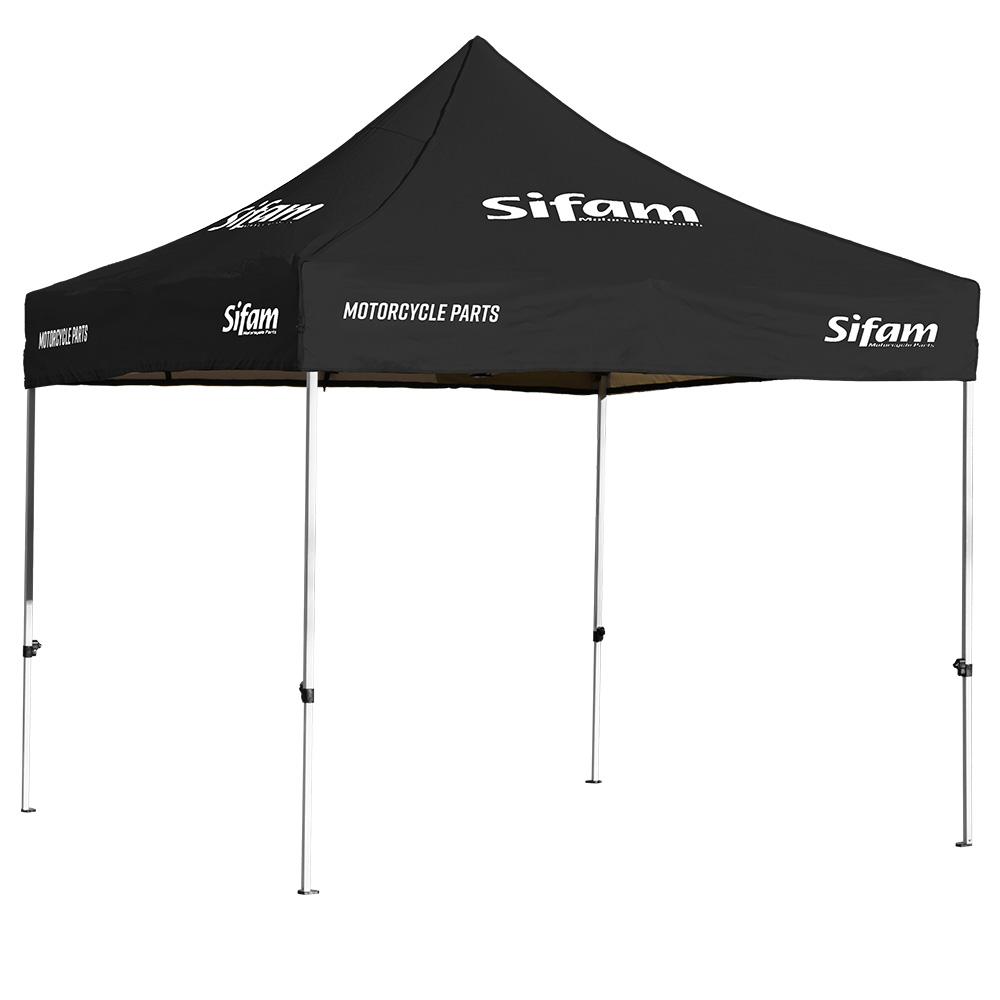 Gazebo pieghevole - Tenda in acciaio paddock 3x3 - Nero