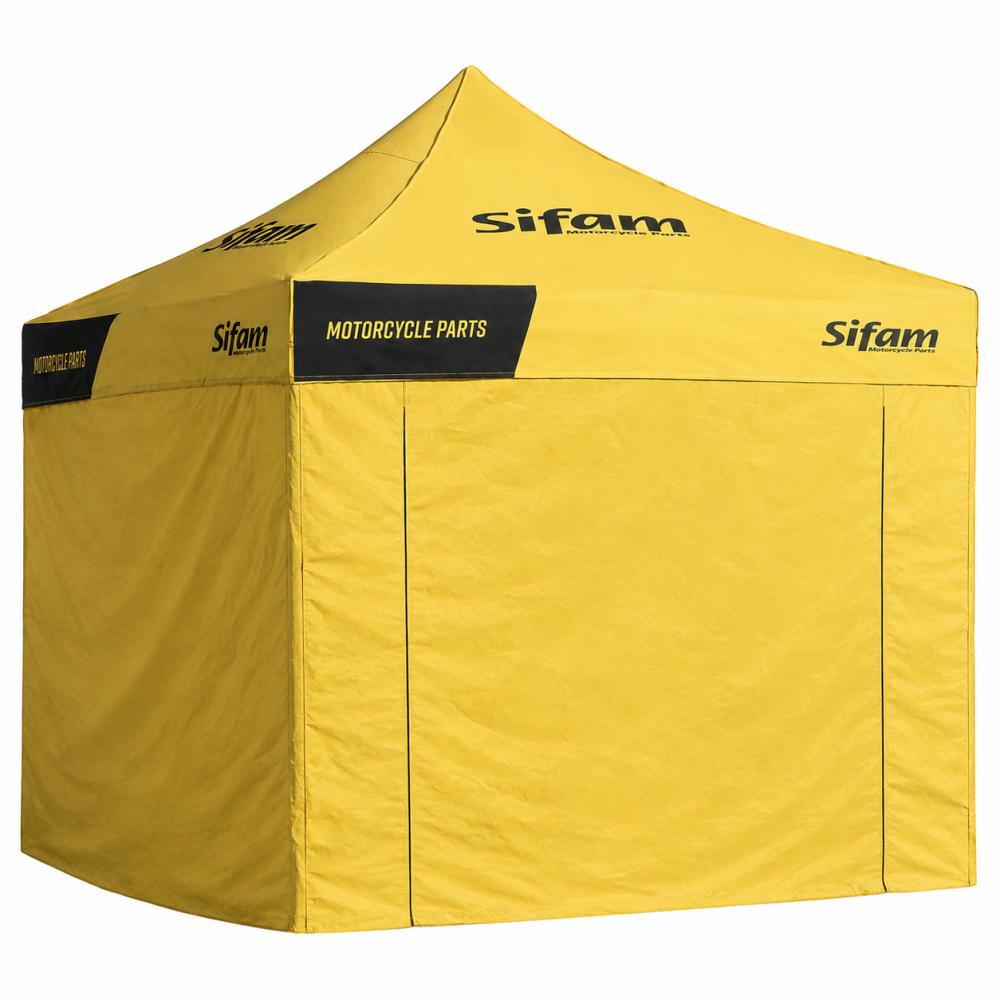 Barnum - Gazebo - Tenda in Acciaio Paddock 3x3 - Giallo - Pacchetto 4 pareti (3+1)