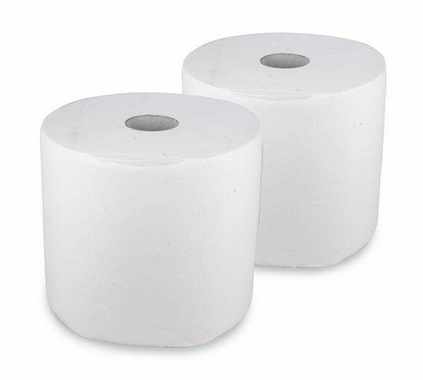Rotolo di Carta Assorbente Microgoffrata 2 Pli - Bianco (Confezione da 2 pz)