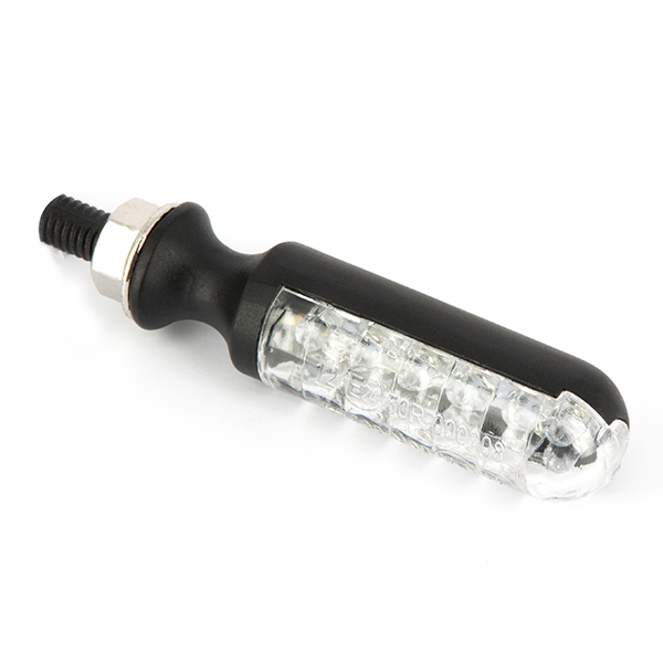 Coppia di mini lampeggianti a LED cilindrici - nero