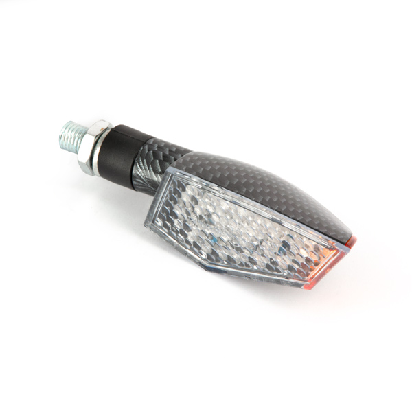 Freccette LED C.E + Led Laterali - 100 x 35mm Look Carbonio - Omologate C.E