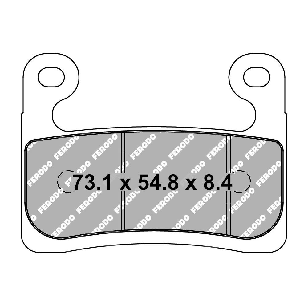 Pastiglia freno FERODO in metallo sinterizzato Sinter Grip Road - R90 - Pinza HAYES