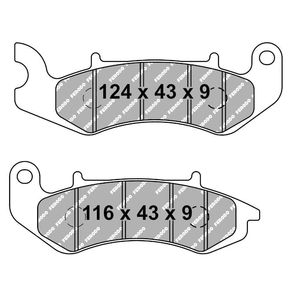 Pastiglia freno Semi-Metal Eco-Friction Strada - R90