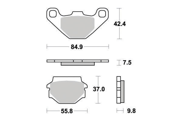 Pastiglie freno Semi-metallico Eco-Friction Road - R90