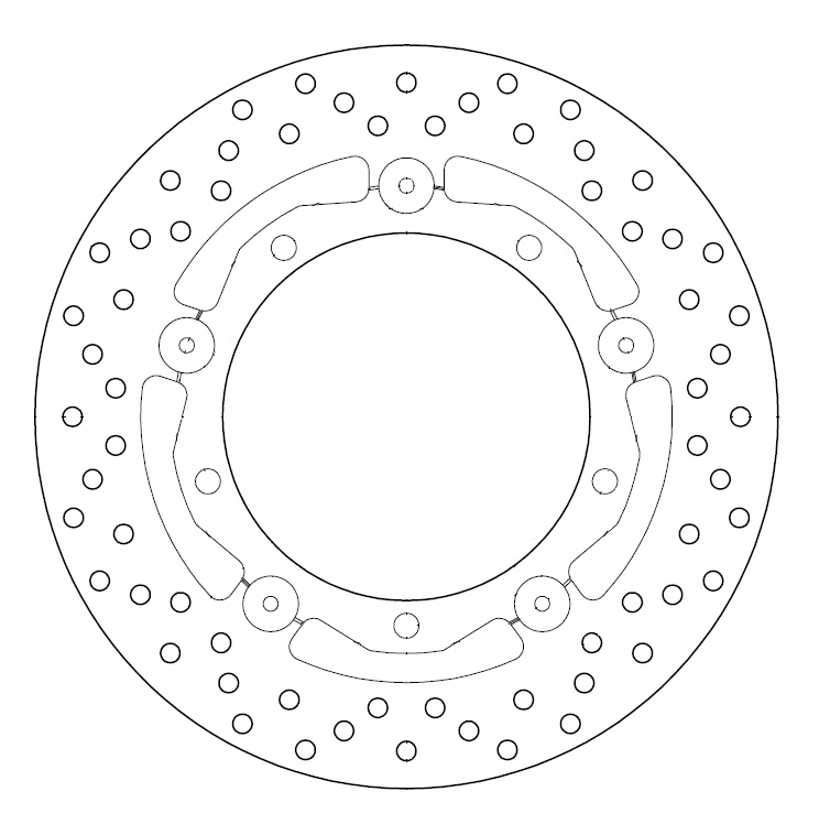Disco freno flottante Ø267x150x132 NbTrou5xØ9