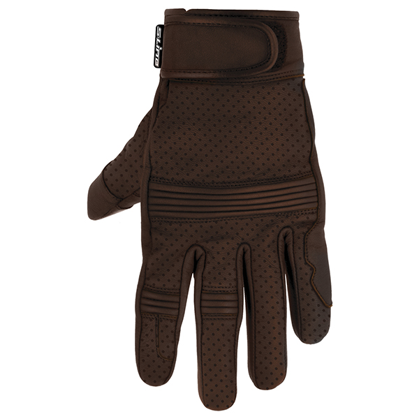 Guanti STRADA - Traforati in Pelle - Omologati CE - Marrone 2XL