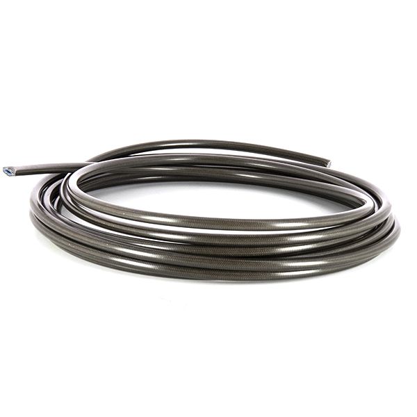 Rotolo di Tubo Intrecciato Inox 5 Metri Guaina Nera