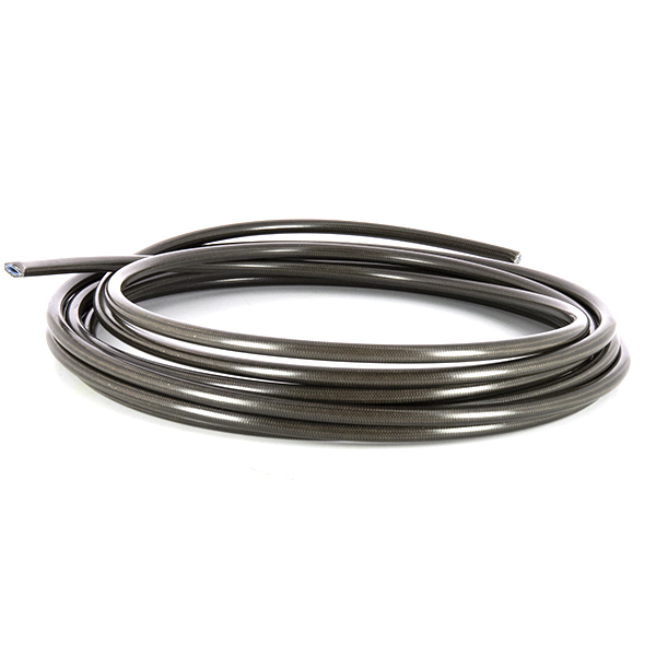 Rotolo di Tubo Intrecciato Inox 5 Metri Guaina Look Carbonio