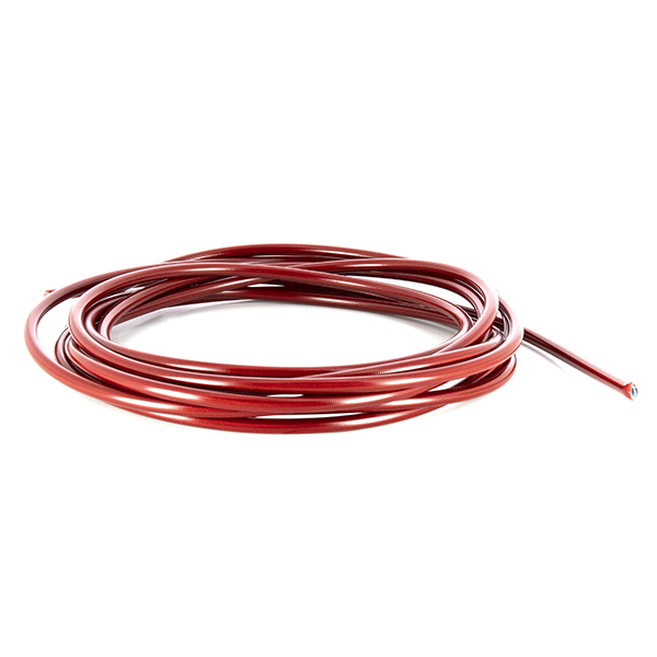 Rotolo di Tubo Intrecciato Inox 5 Metri Guaina Rossa