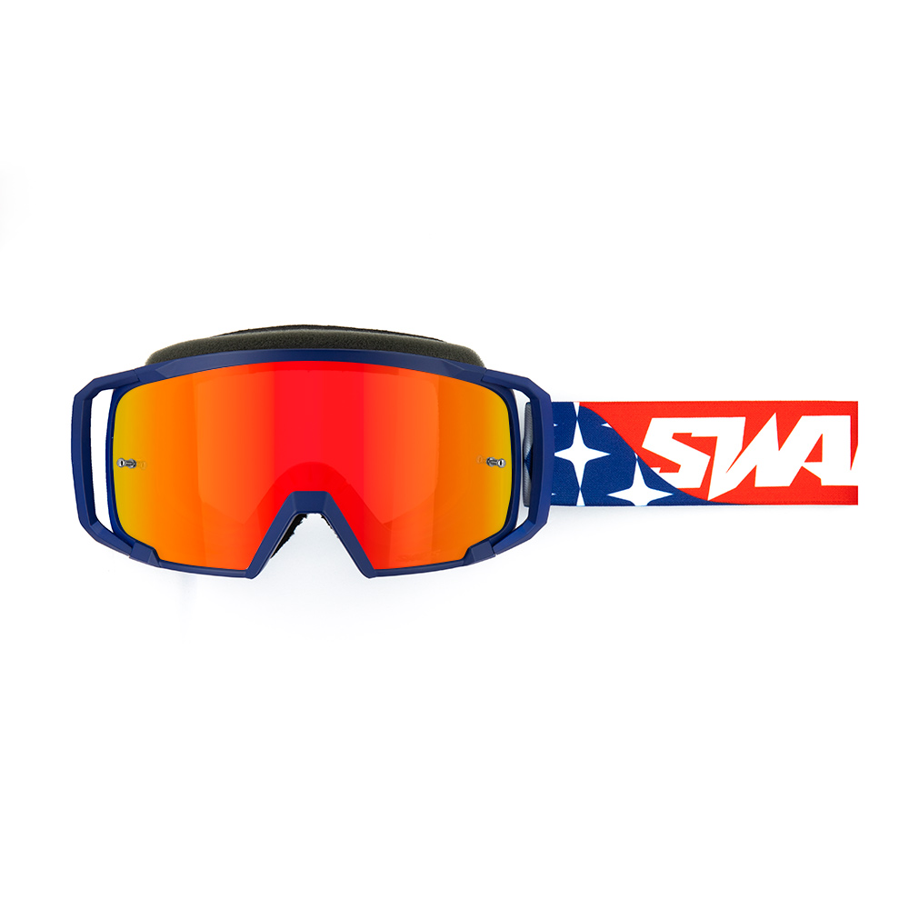 Maschera Cross SWAPS SCRUB V2 - AMERICA LENTE IRIDIUM ROSSA