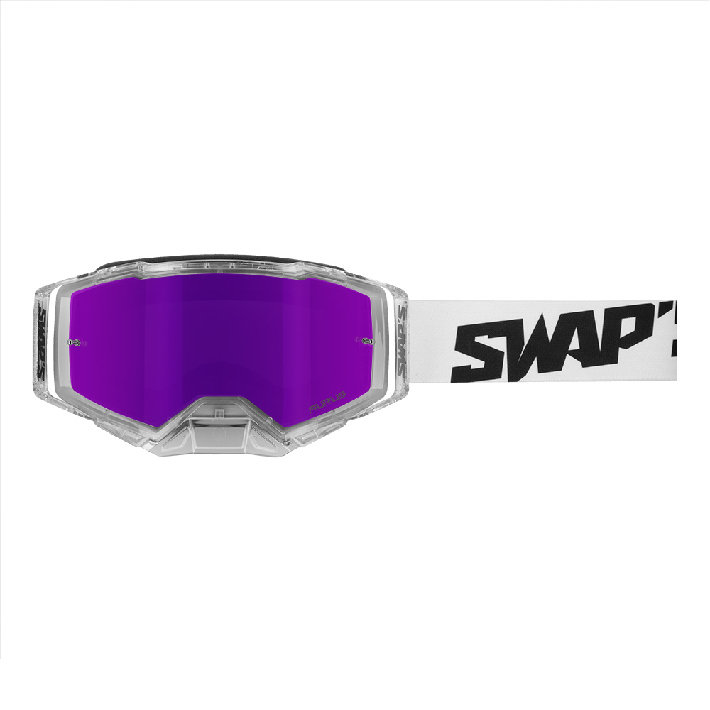 Maschera cross AURUS LITE Bianca / Viola