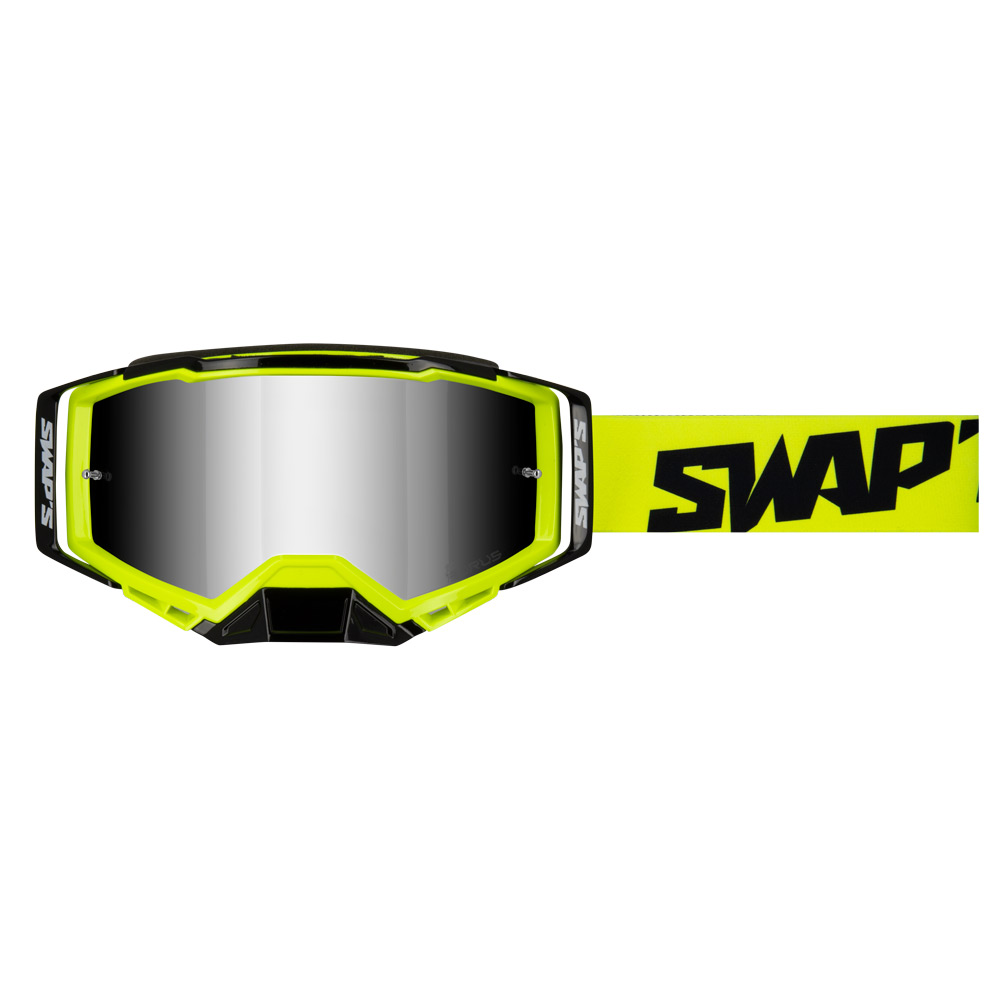 Maschera cross AURUS LITE Nera / Gialla