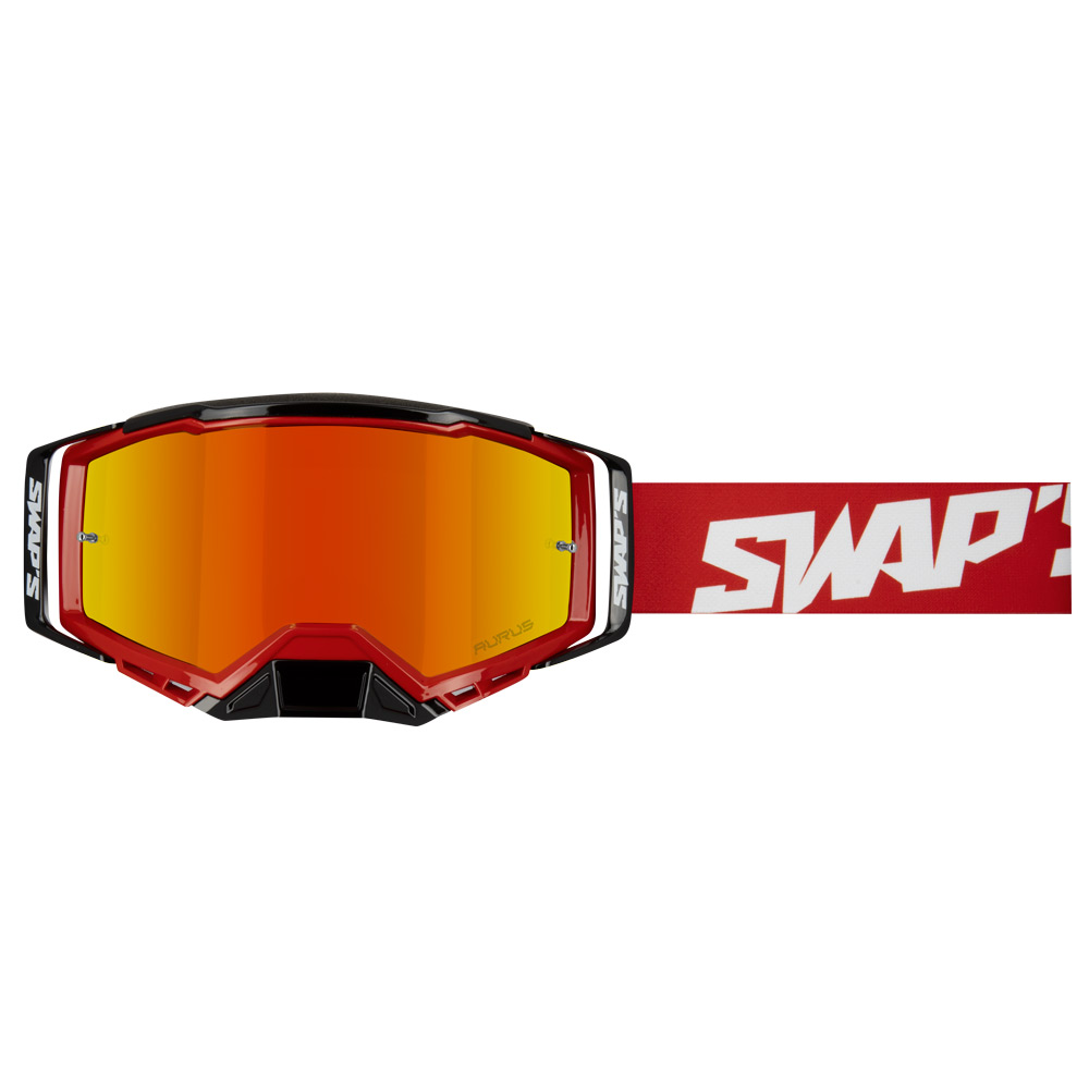 Maschera cross AURUS LITE Rossa / Nera