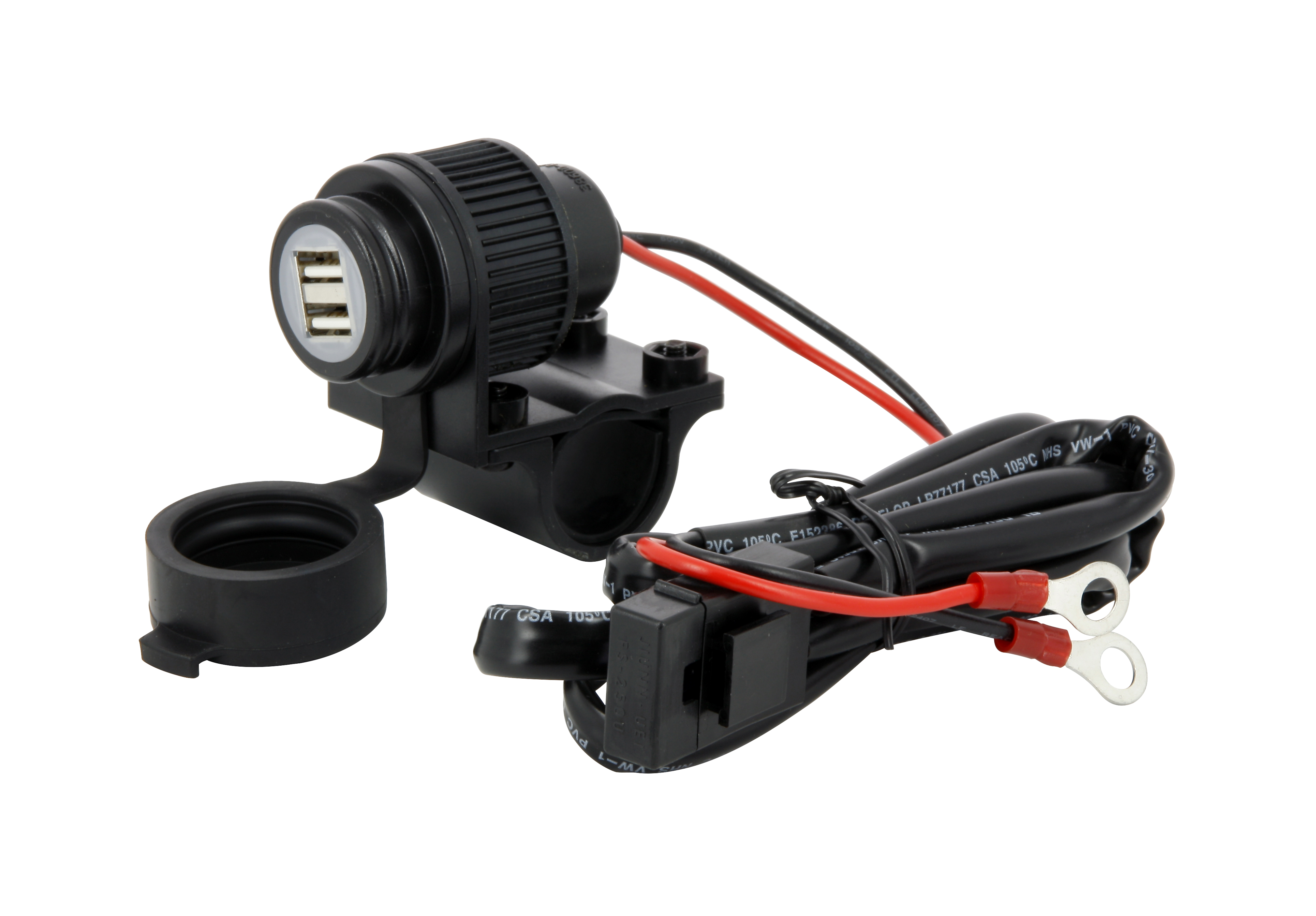 Doppia presa USB 2.0 Protezione Caoutchouc stagna - 5V 2Amp