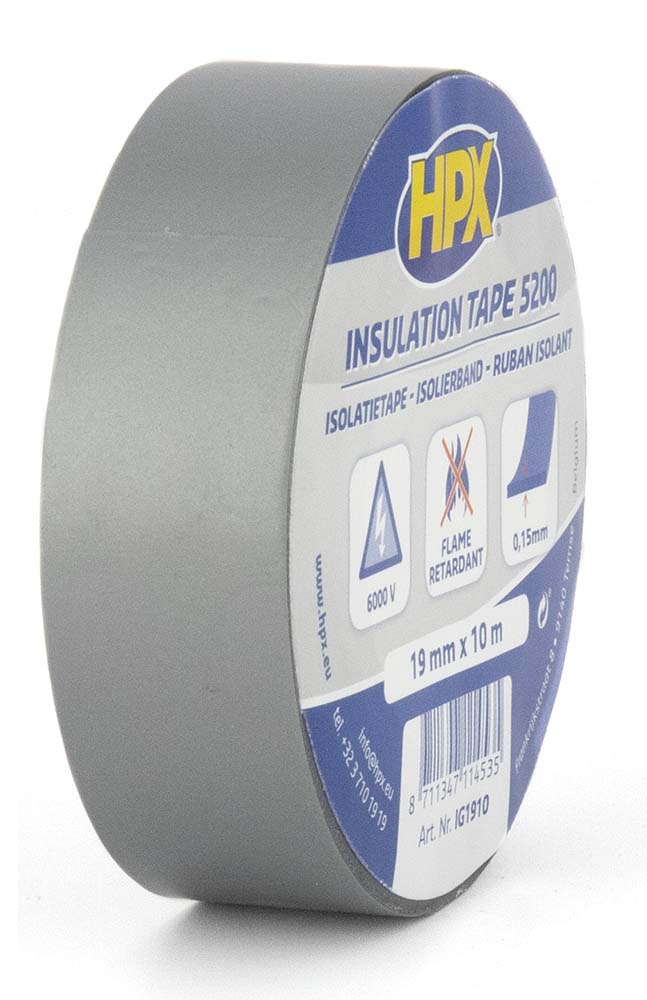 NASTRO ISOLANTE PVC GRIGIO 19MM X 10M