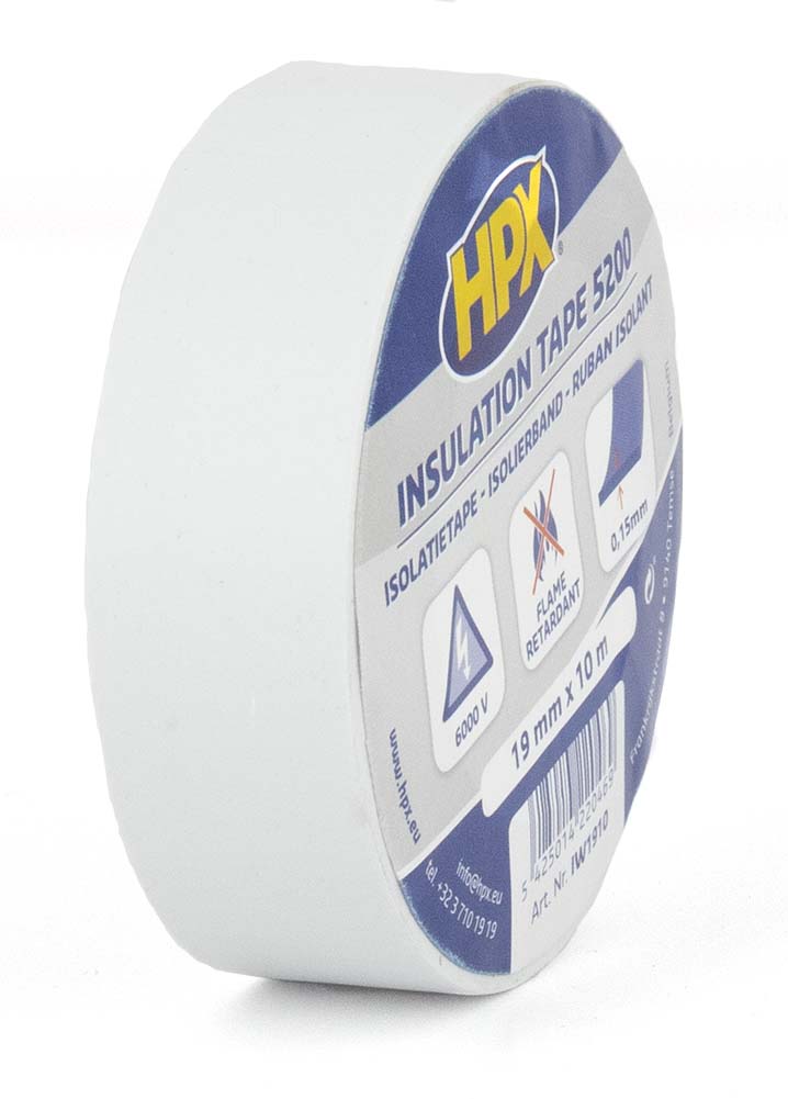 NASTRO ISOLANTE PVC BIANCO 19MM X 10M