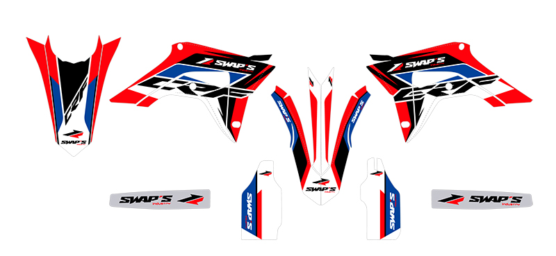 Diamond Light Decorative Kit - Honda CR -f 250 R - Rosso