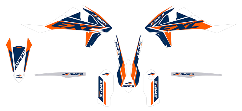 Diamond Light Decorative Kit - KTM Exc - Arancione