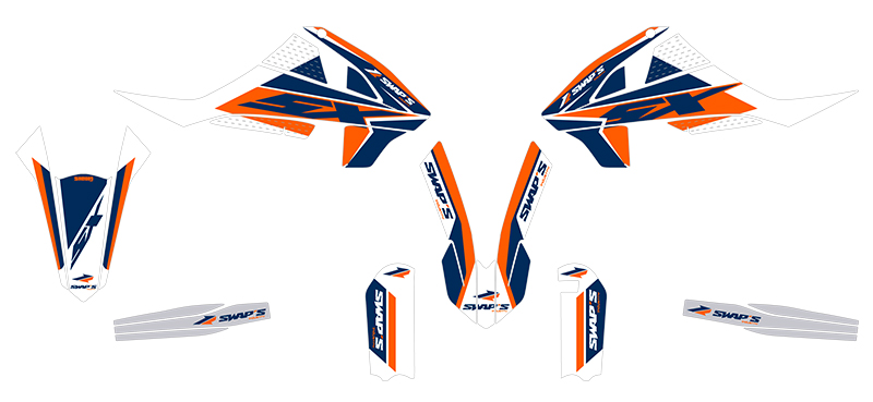 Diamond Light Decorative Kit - KTM SX65 - Arancione