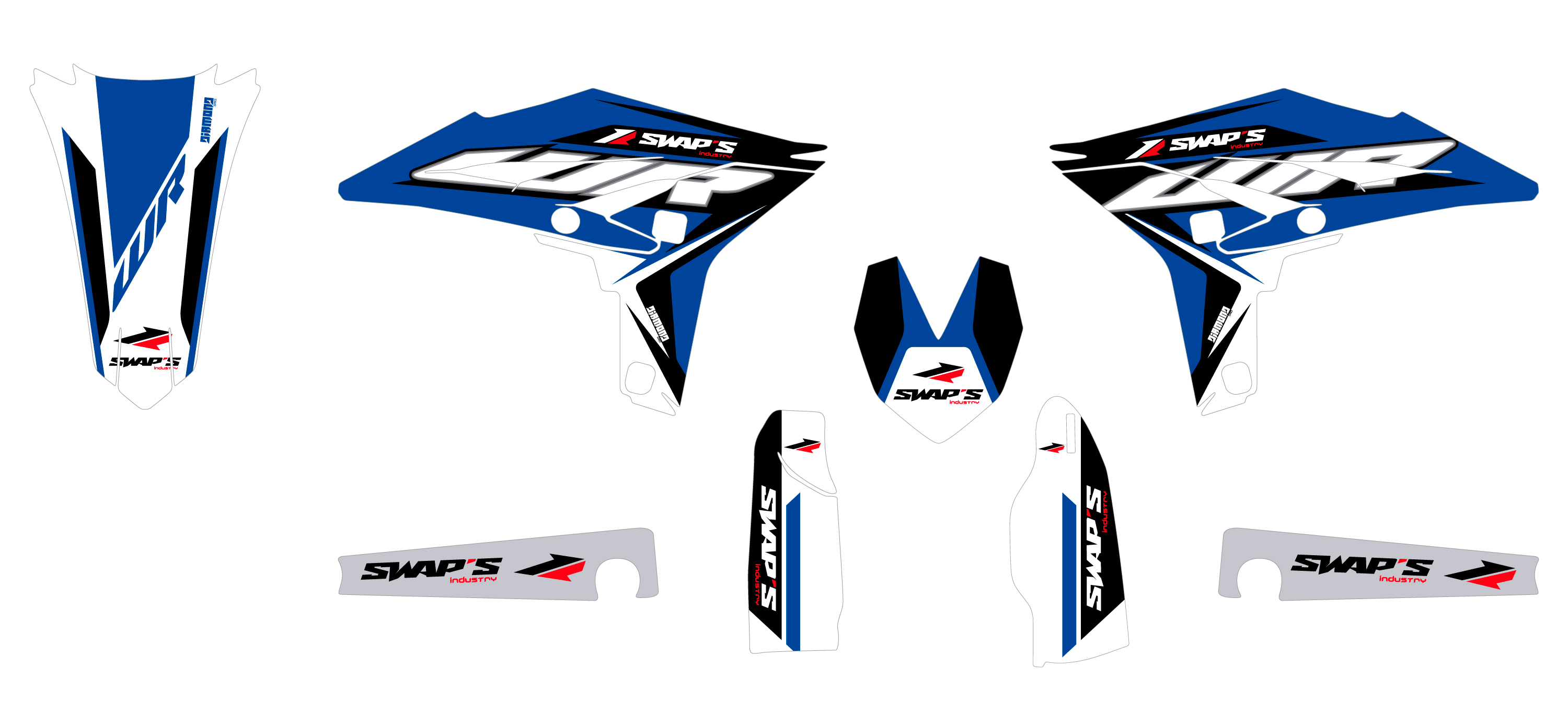 Diamond Light - Yamaha WR -f 450 - Kit blu